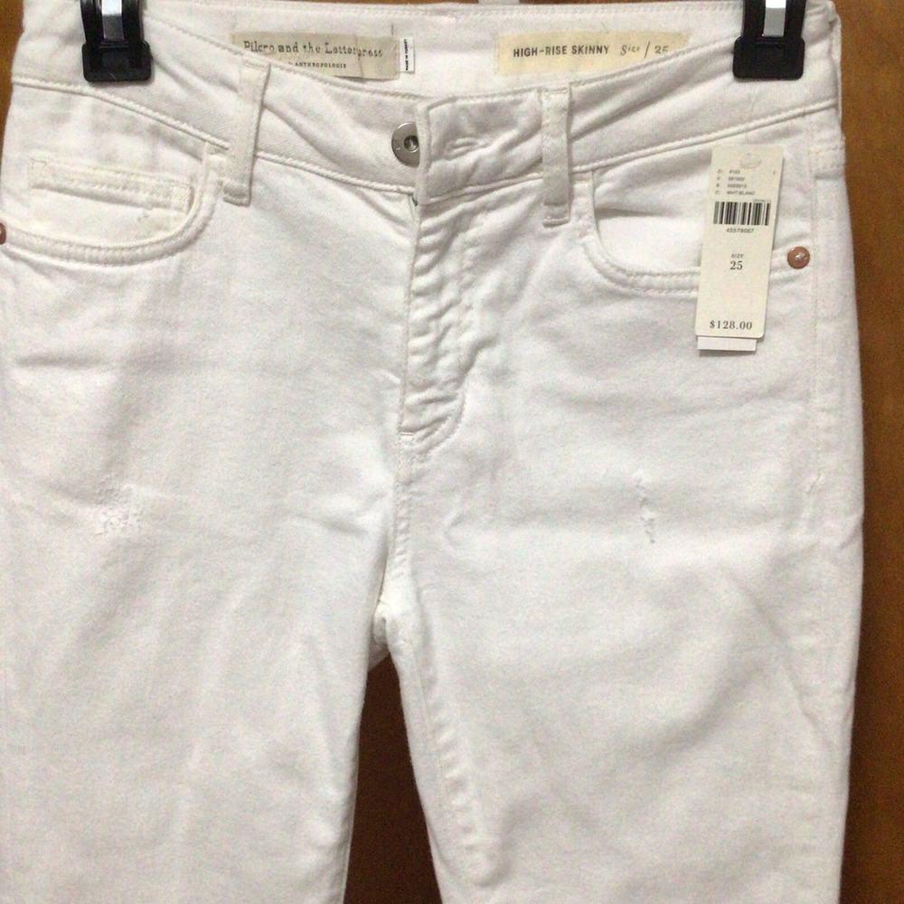 PILCRO & THE LETTERPRESS - White Skinny Jeans - Size 25 - Anthropologie - NWT